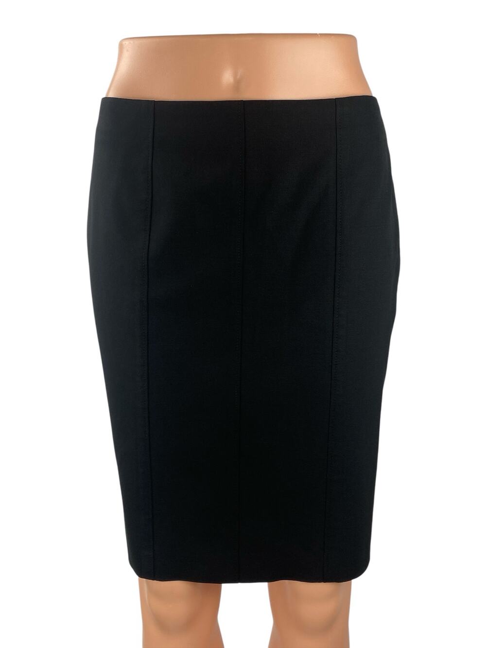 Brooks Brothers Women's Black High Rise Office Midi Straight Pencil Skirt Size 8